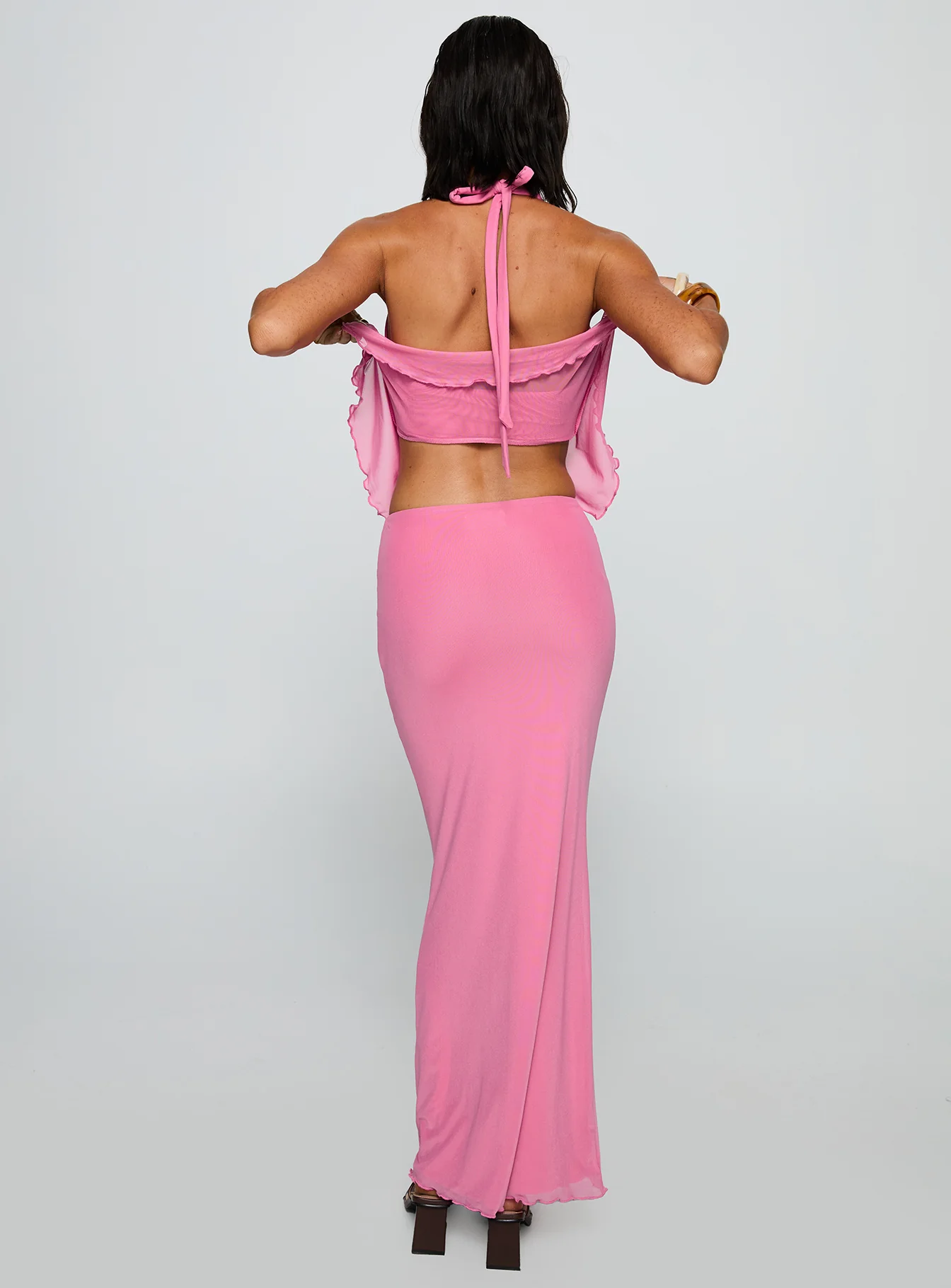 De Angelo Maxi Skirt Pink