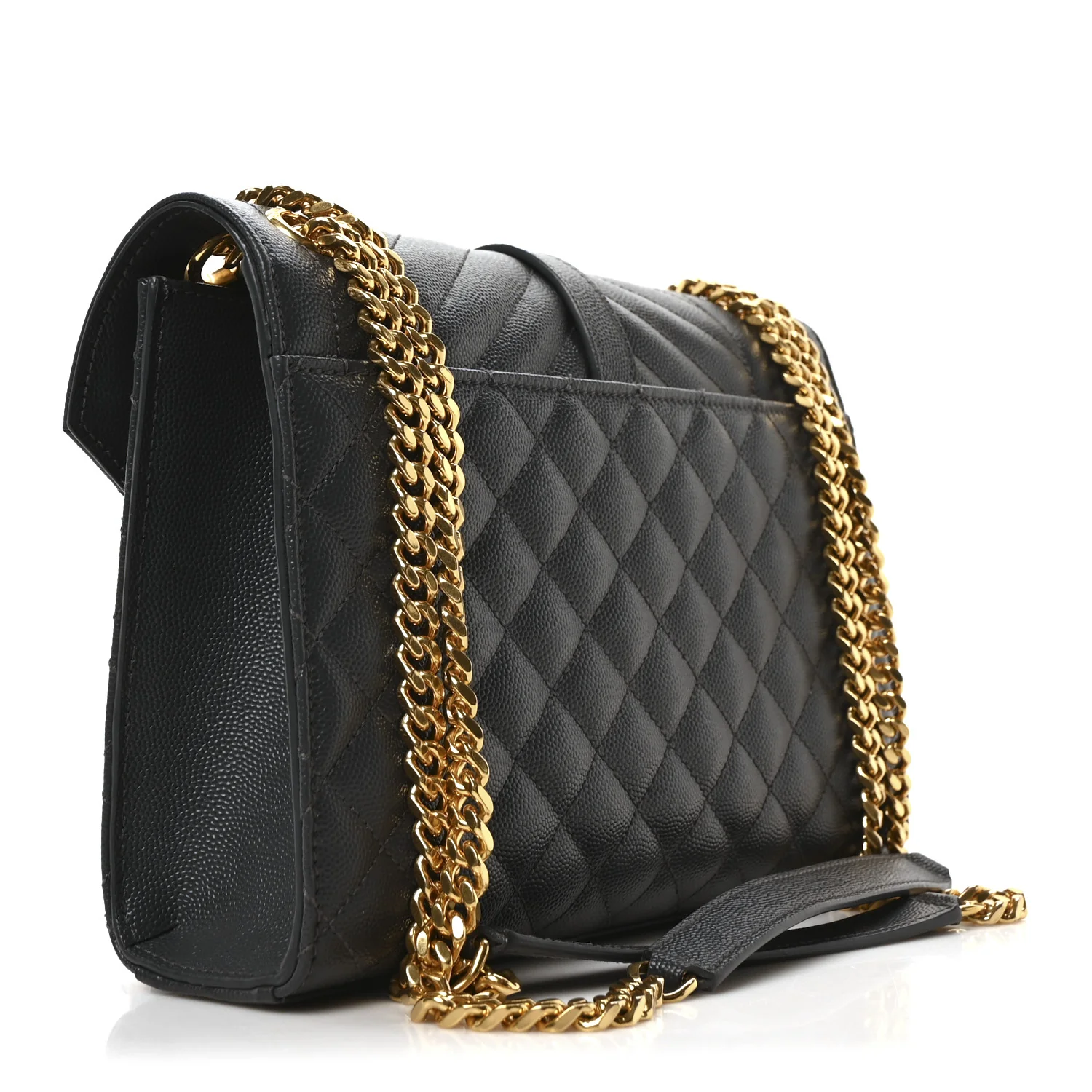 Grain De Poudre Textured Mixed Matelasse Triquilt Medium Monogram Satchel Dark Smog - Top Club