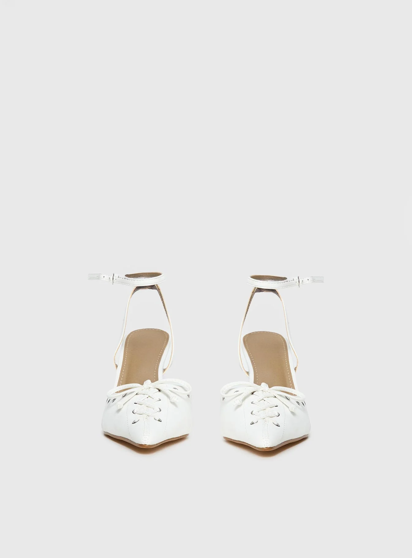 Nilah Pointed Toe Heels White