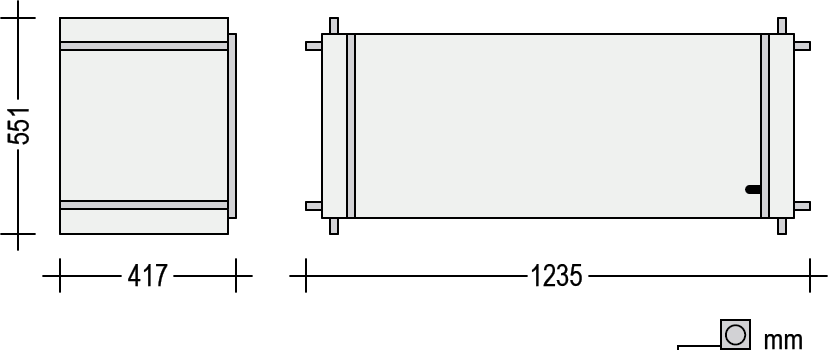 Wandkast KiloWatt Lade Softgrey