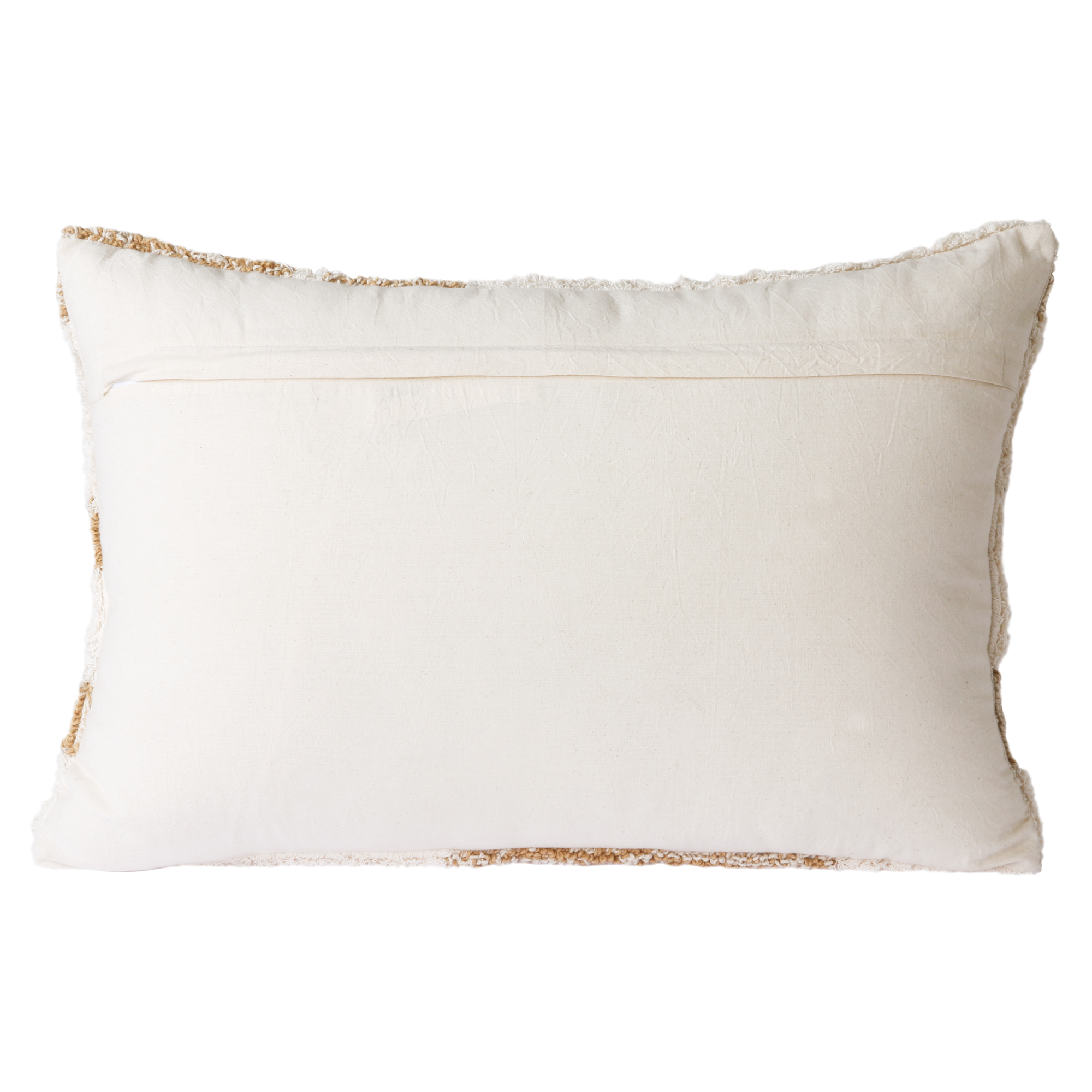 Sierkussen Fluffy 55x35 cm white/beige
