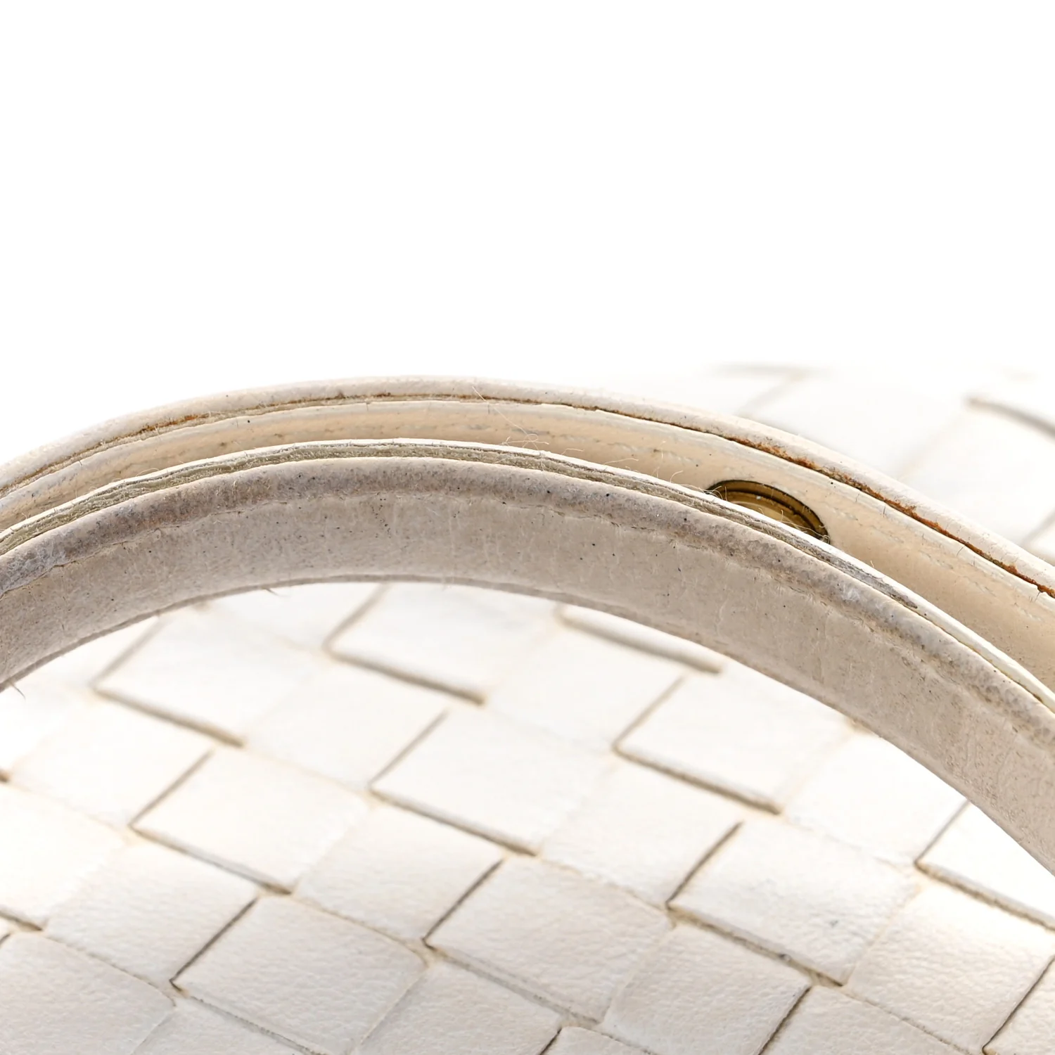 Nappa Intrecciato Small Capri Tote White - Top Club