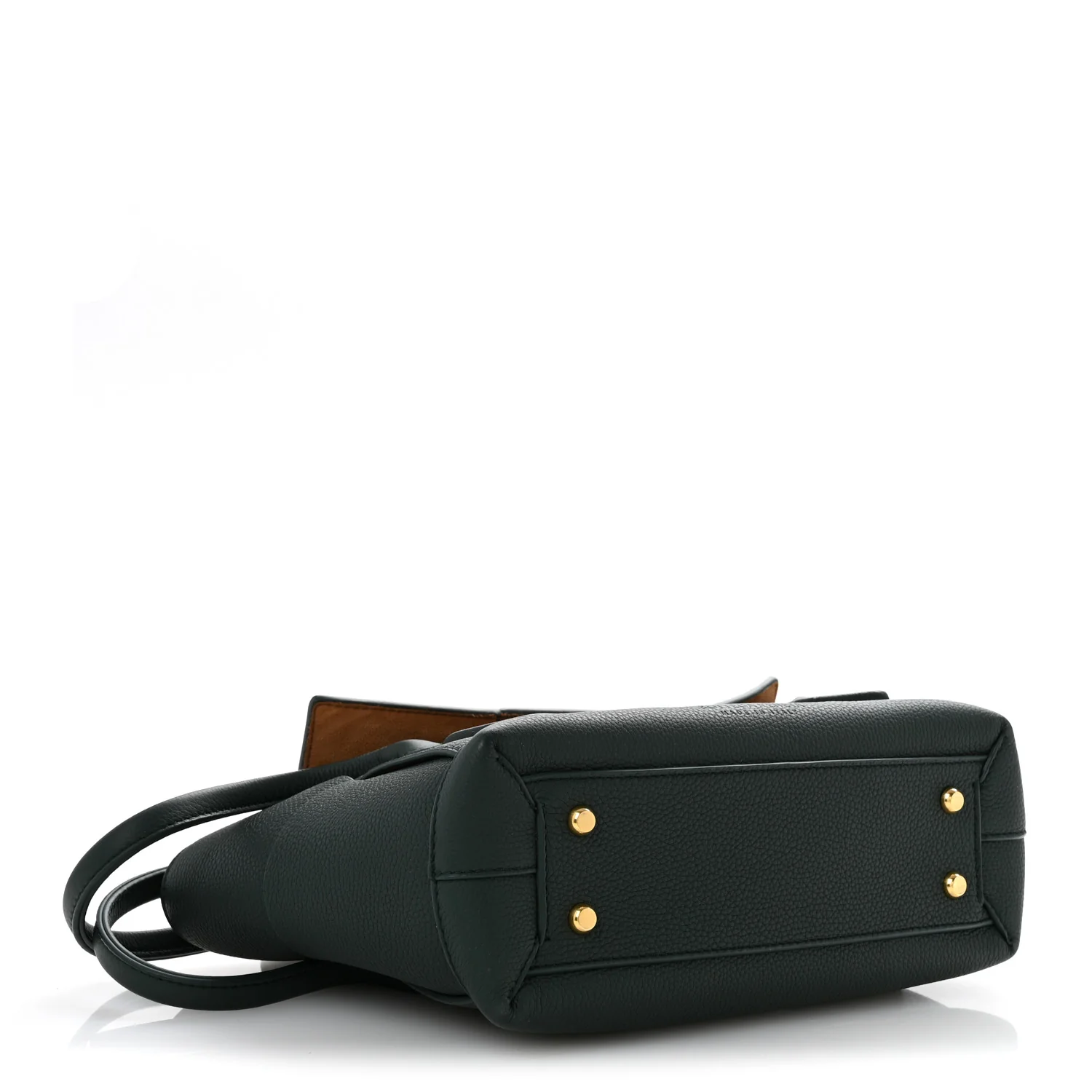 Grained Calfskin Maxi Intrecciato Small Arco Pine Green - Top Club