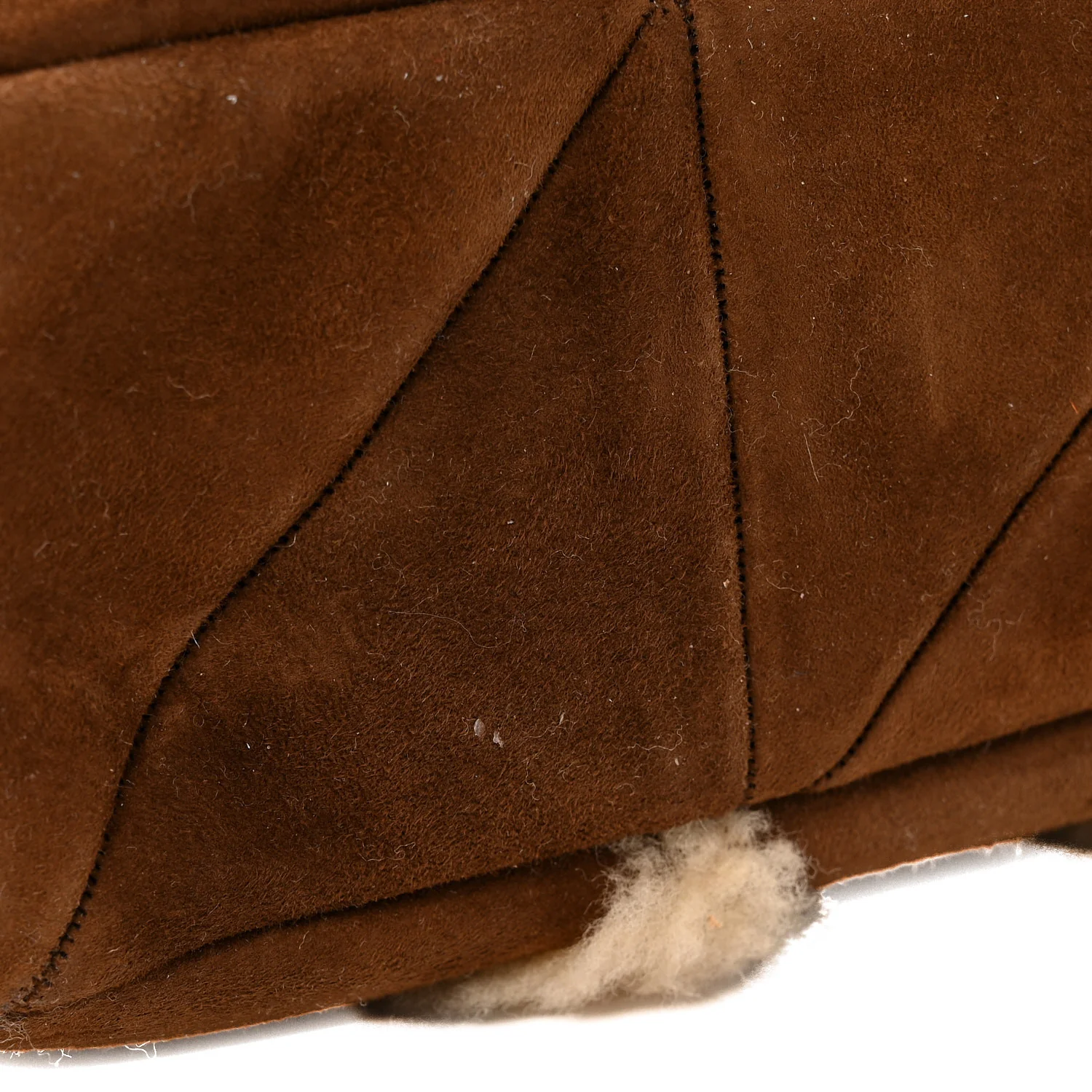 Suede Shearling Patchwork Monogram Medium Jamie Brown Beige - Top Club
