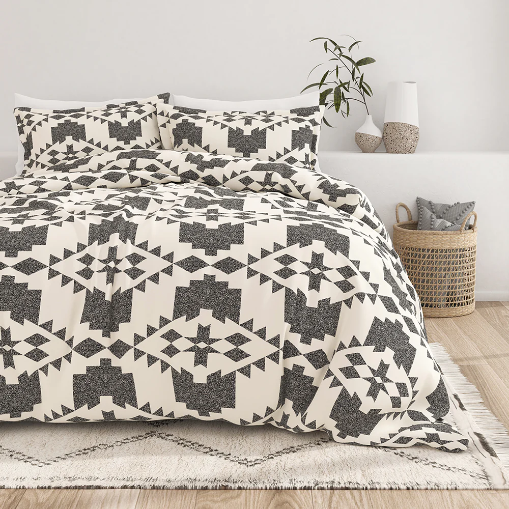 Adobe Diamond Pattern 3-Piece Duvet Cover Set