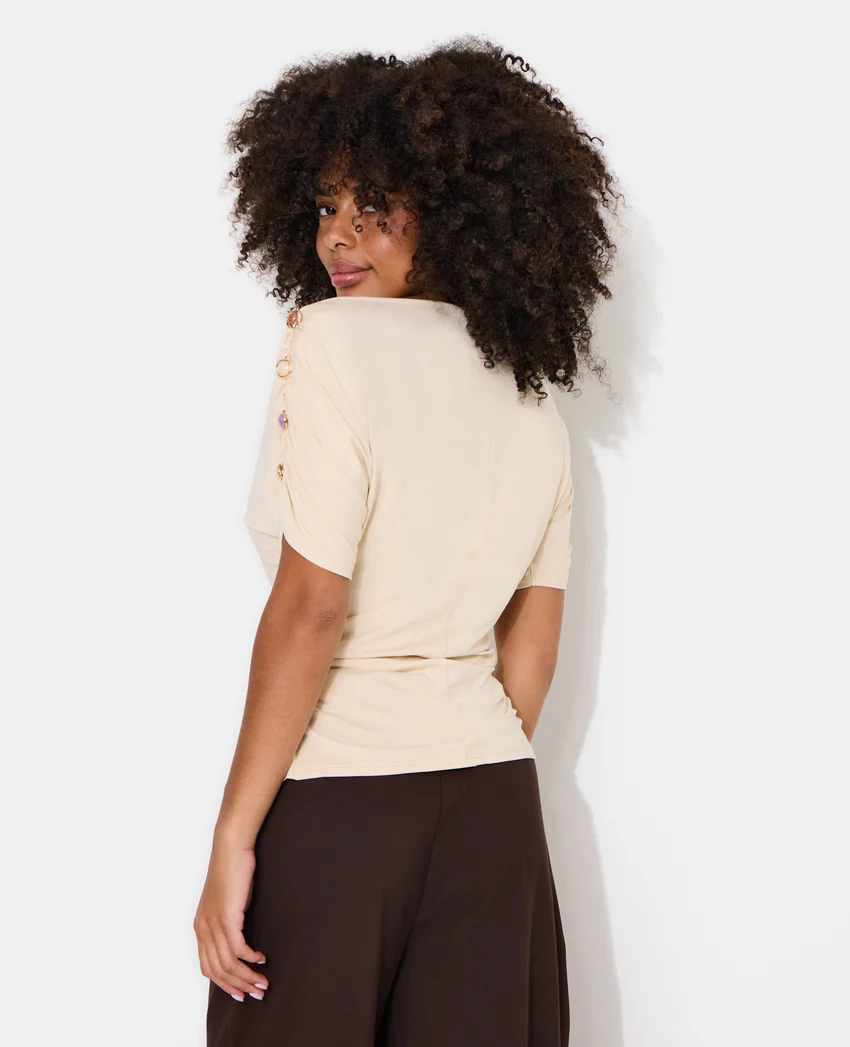 Pimkie Top manches chauve-souris avec fronces et boutons