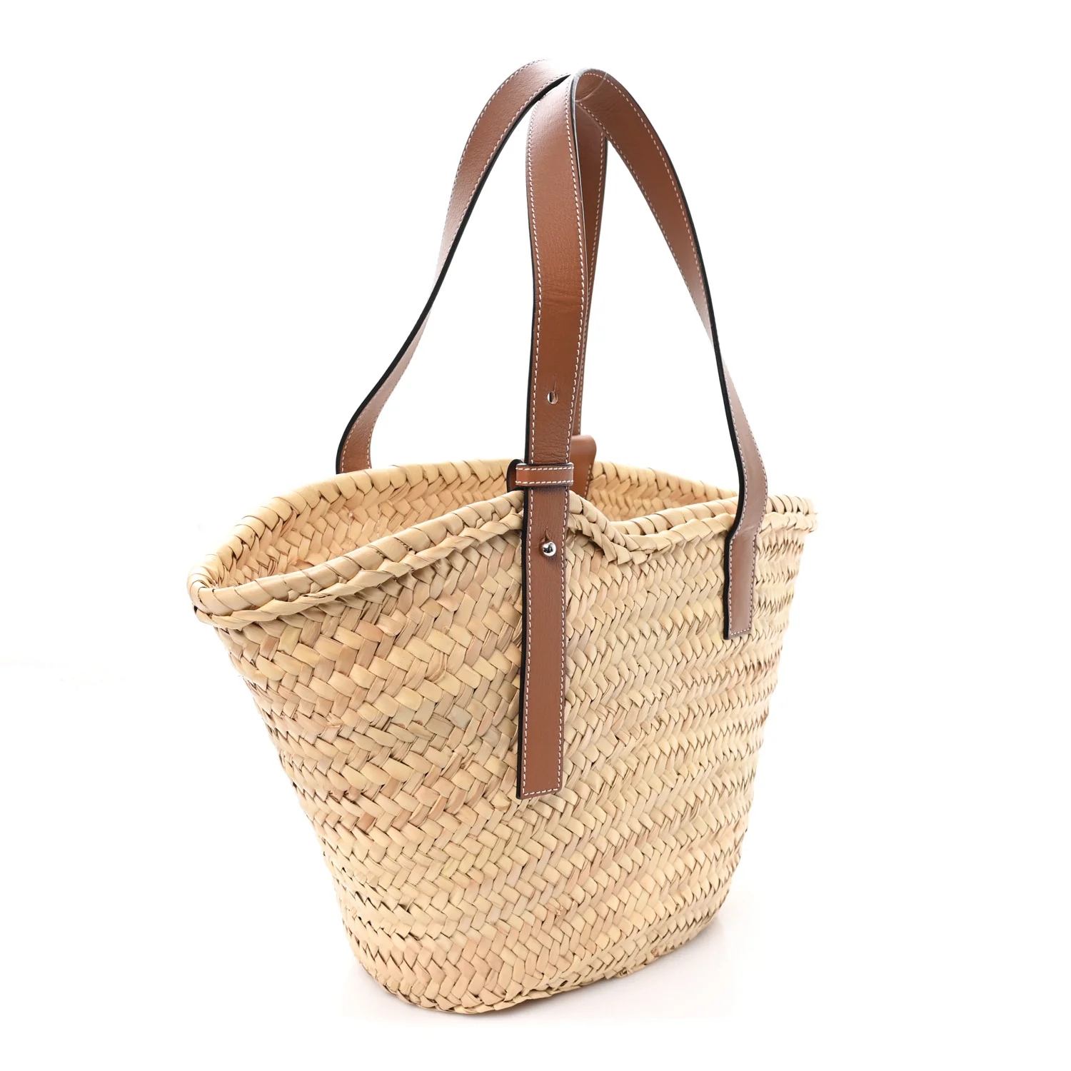 Raffia Large Basket Tote Bag Natural Tan - Top Club
