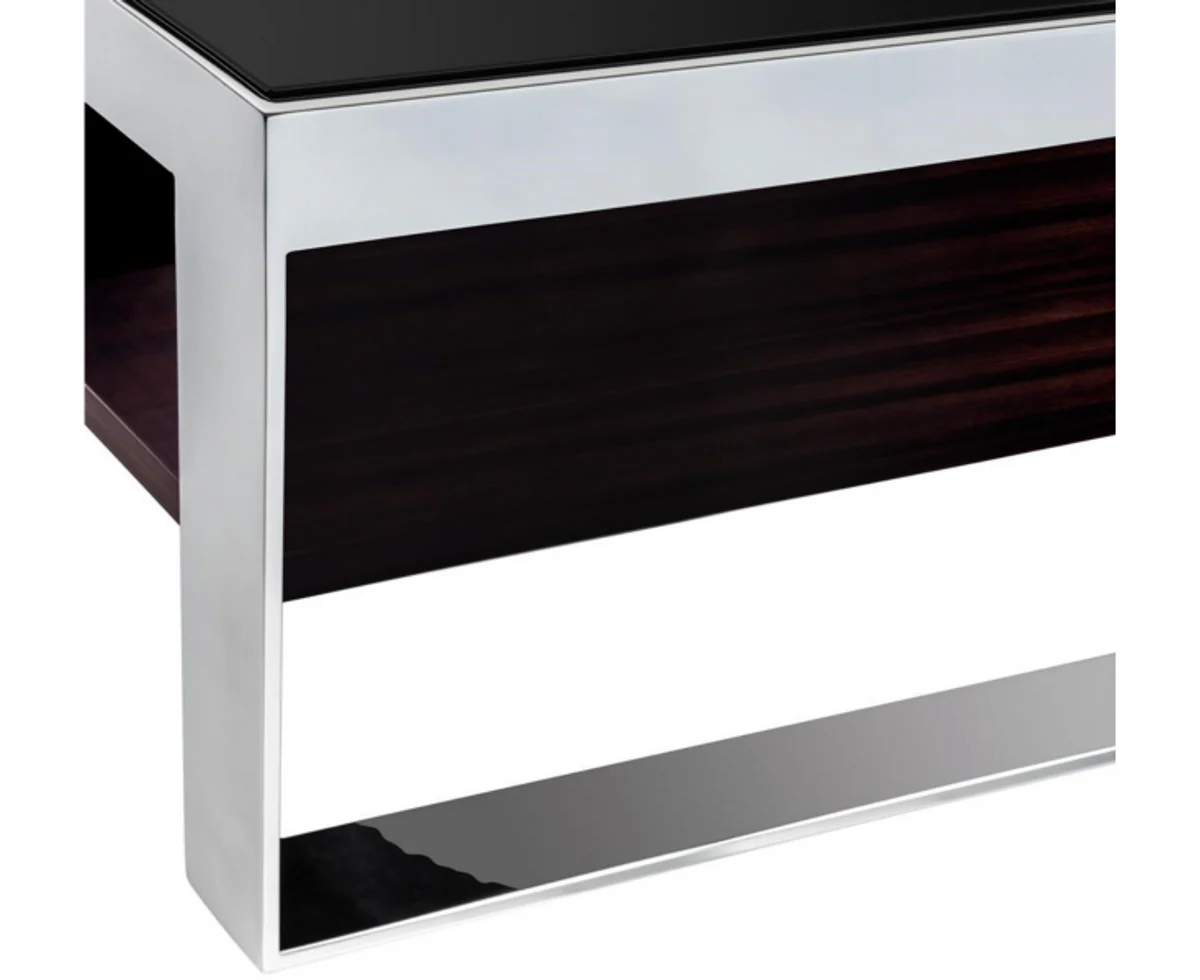 Art Deco luxury coffee table ebony 140 x 80 x H. 35 cm - living room salon table - luxury furniture