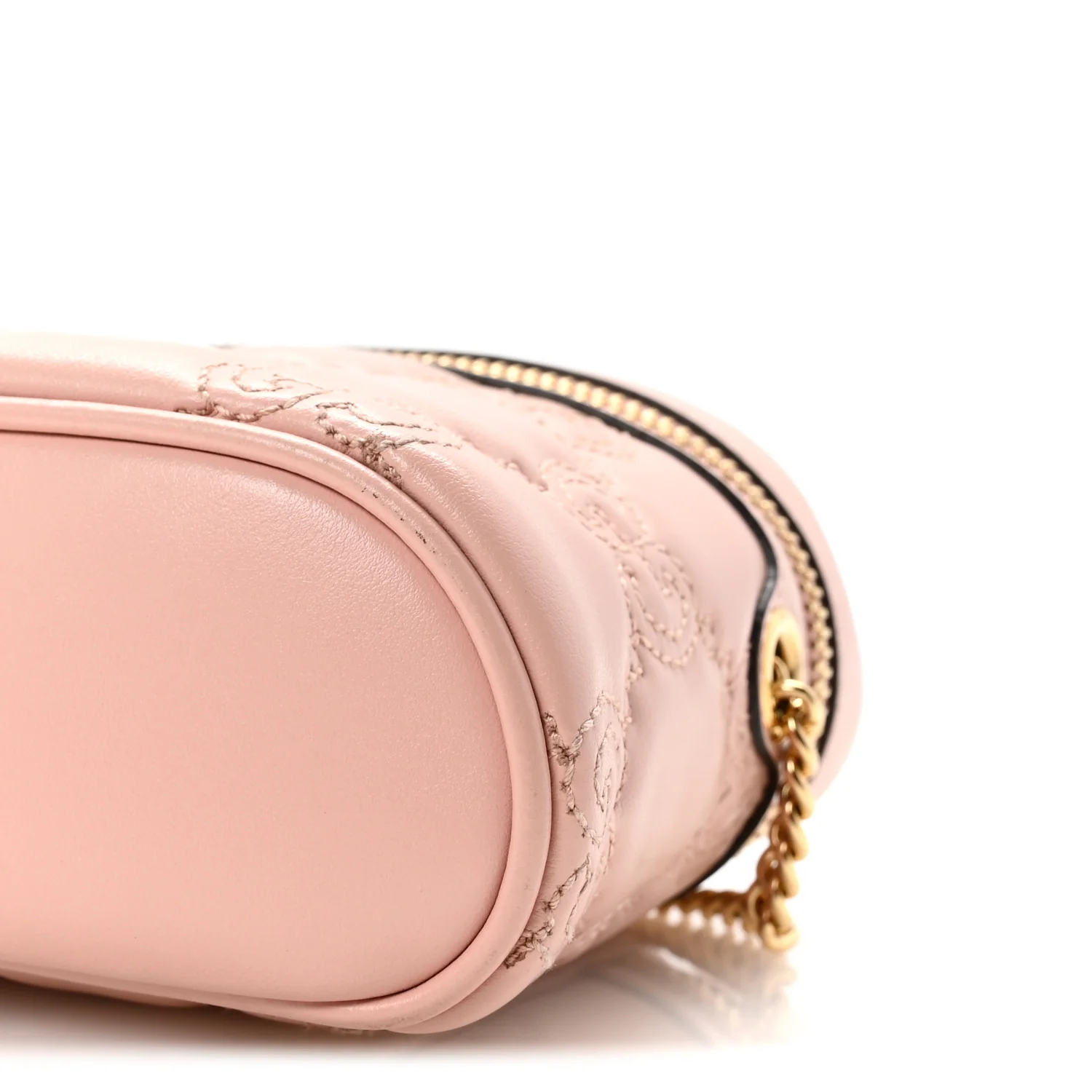 Calfskin GG Matelasse Mini Top Handle Bag Perfect Pink - Top Club