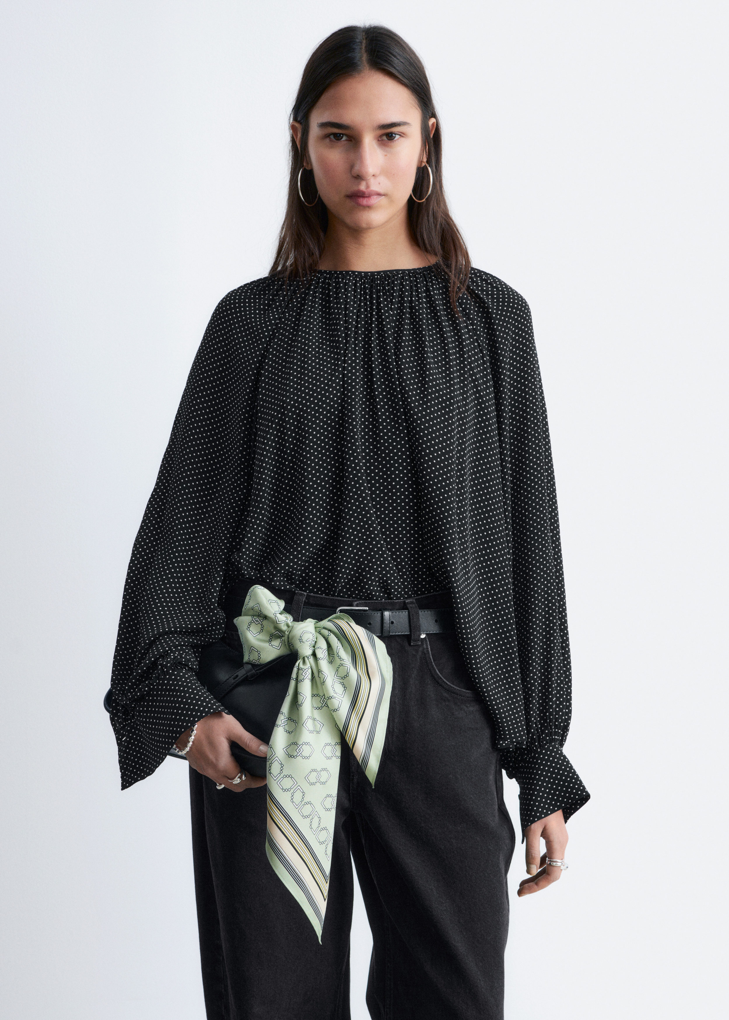 & Other Stories BALLOON-SLEEVE BLOUSE