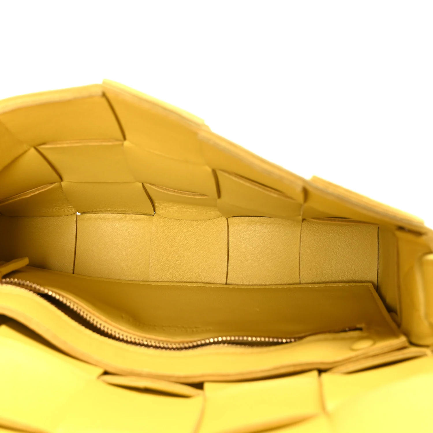 Lambskin Maxi Intrecciato Small Cassette Crossbody Bag Gold - Top Club