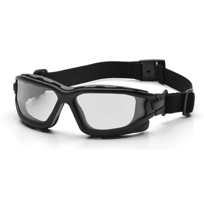 Pyramex I-Force Safety Glasses Black, Foam-Padded, with Clear Anti-Fog Lenses - Alvarez Pro Painting LLC