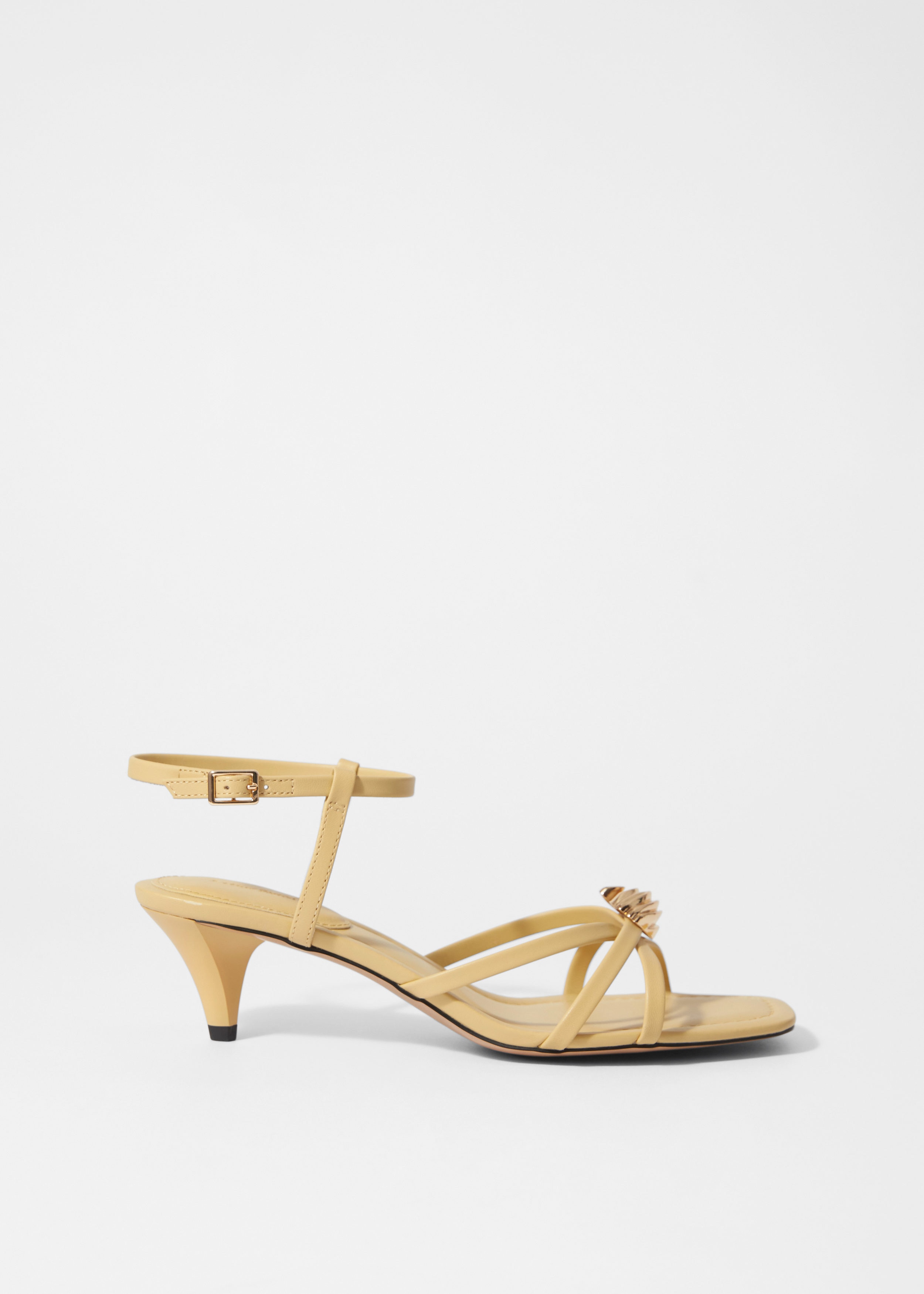 & Other Stories EMBELLISHED HEELED LEATHER SANDALS