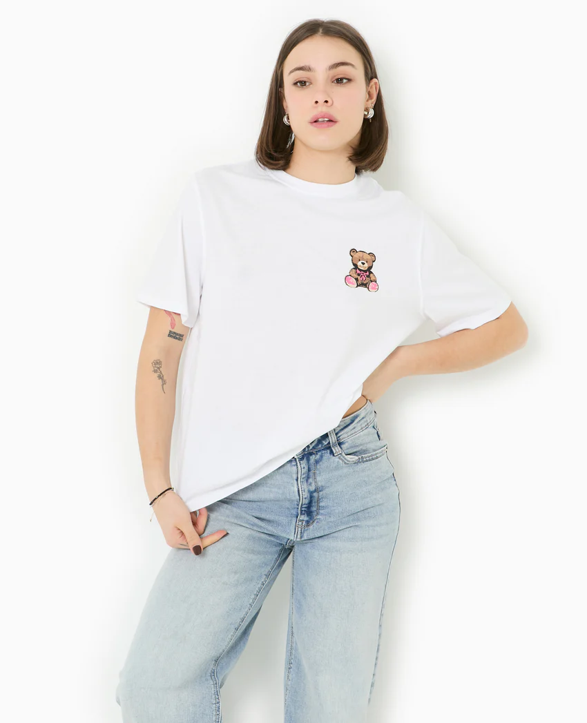 Pimkie T-shirt ample avec print poitrine et dos