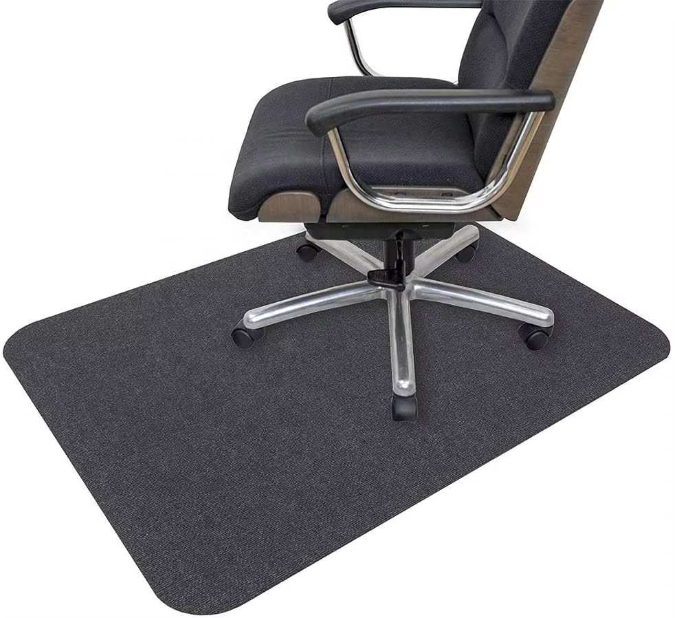 Household Polyester Napping Rectangle PVC Self Adhesive Non-slip Floor Protection Rug Carpet Office Chair Mat