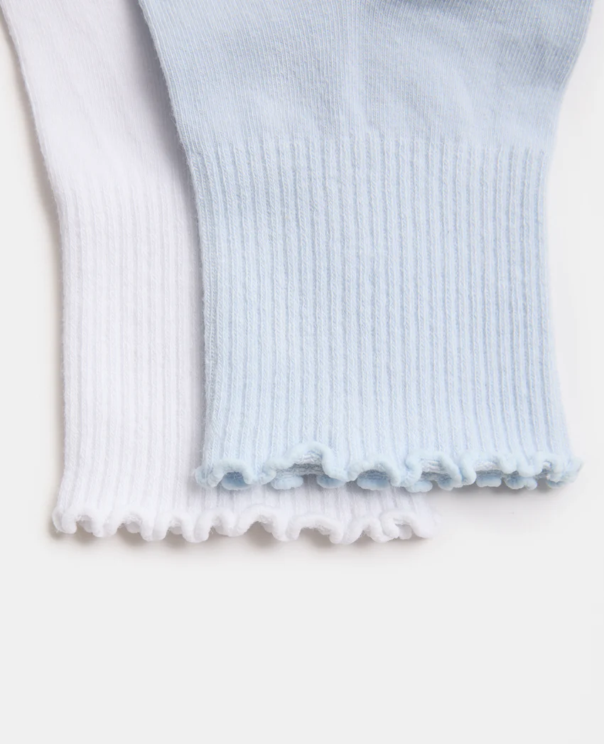 Pimkie Lot de 2 paires de chaussettes bords ondulés
