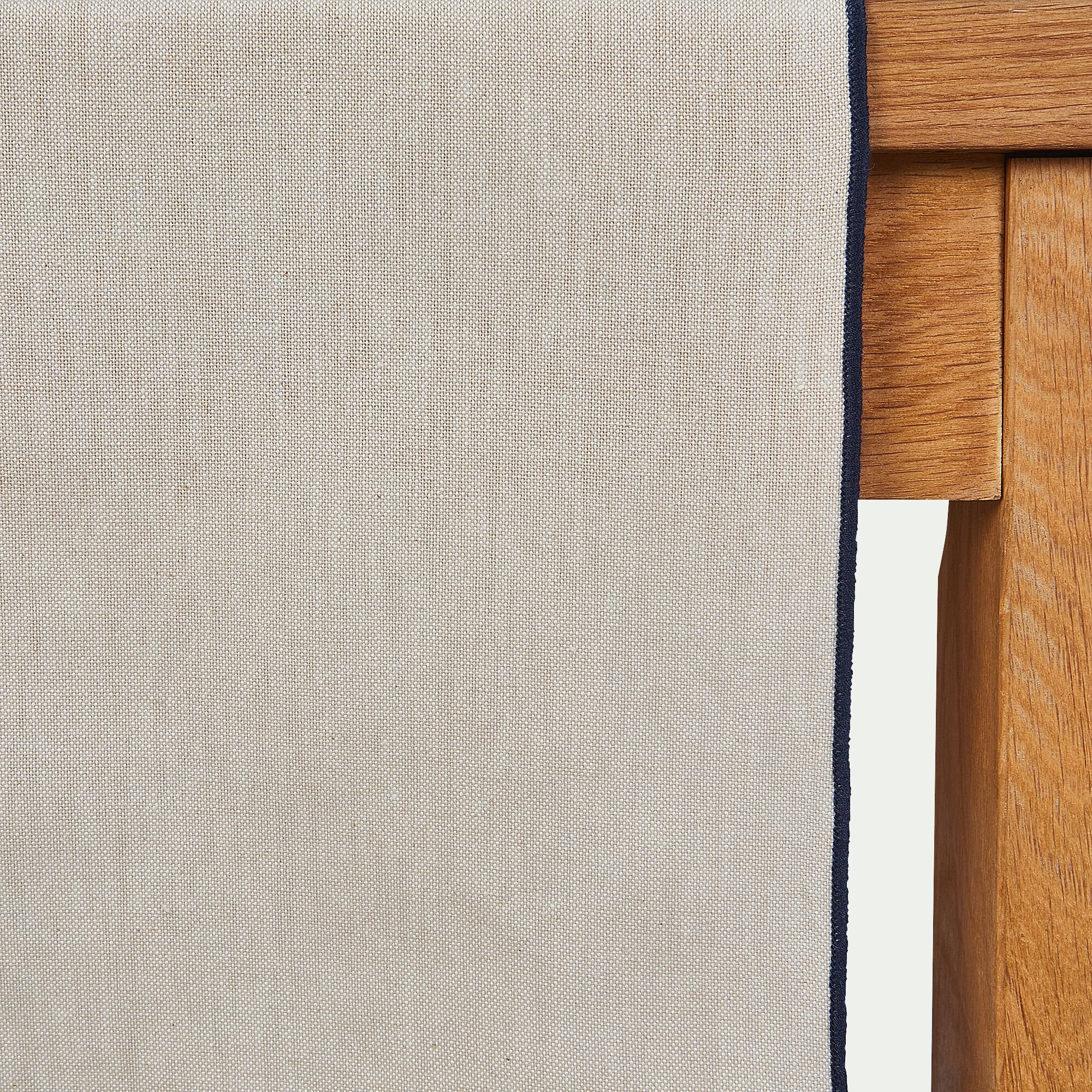 LINIA - Chemin de table en coton finition point de bourdon 50x150cm - beige