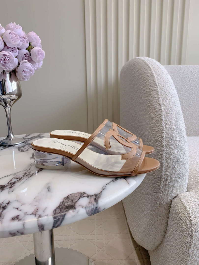 Chanel Women's New Transparent Slippers Fashion Shoes C93446 - Sneaker Replica Workshop