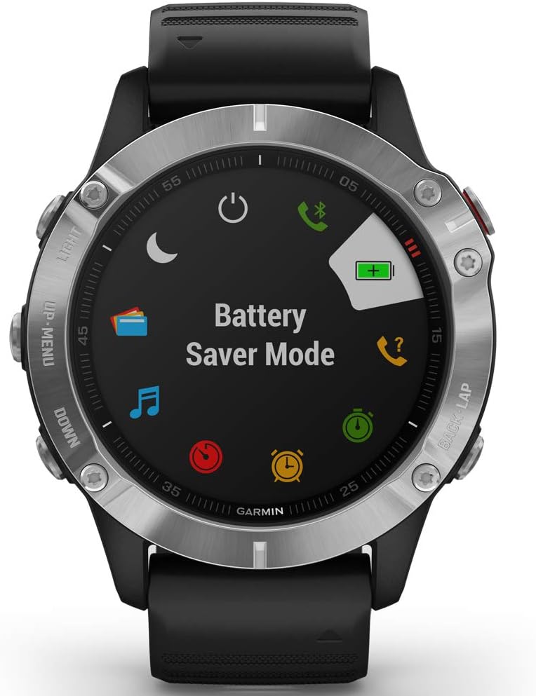 Fēnix 6 - GPS Smartwatch Multisport 47mm, Display 1,3”, HR e saturazione ossigeno al polso, Colore Nero/Siver