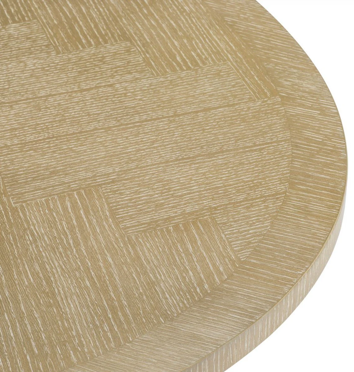 Luxury dining table natural colors / brass 200 x 120 x H. 76 cm - Oval kitchen table - Luxury dining room furniture