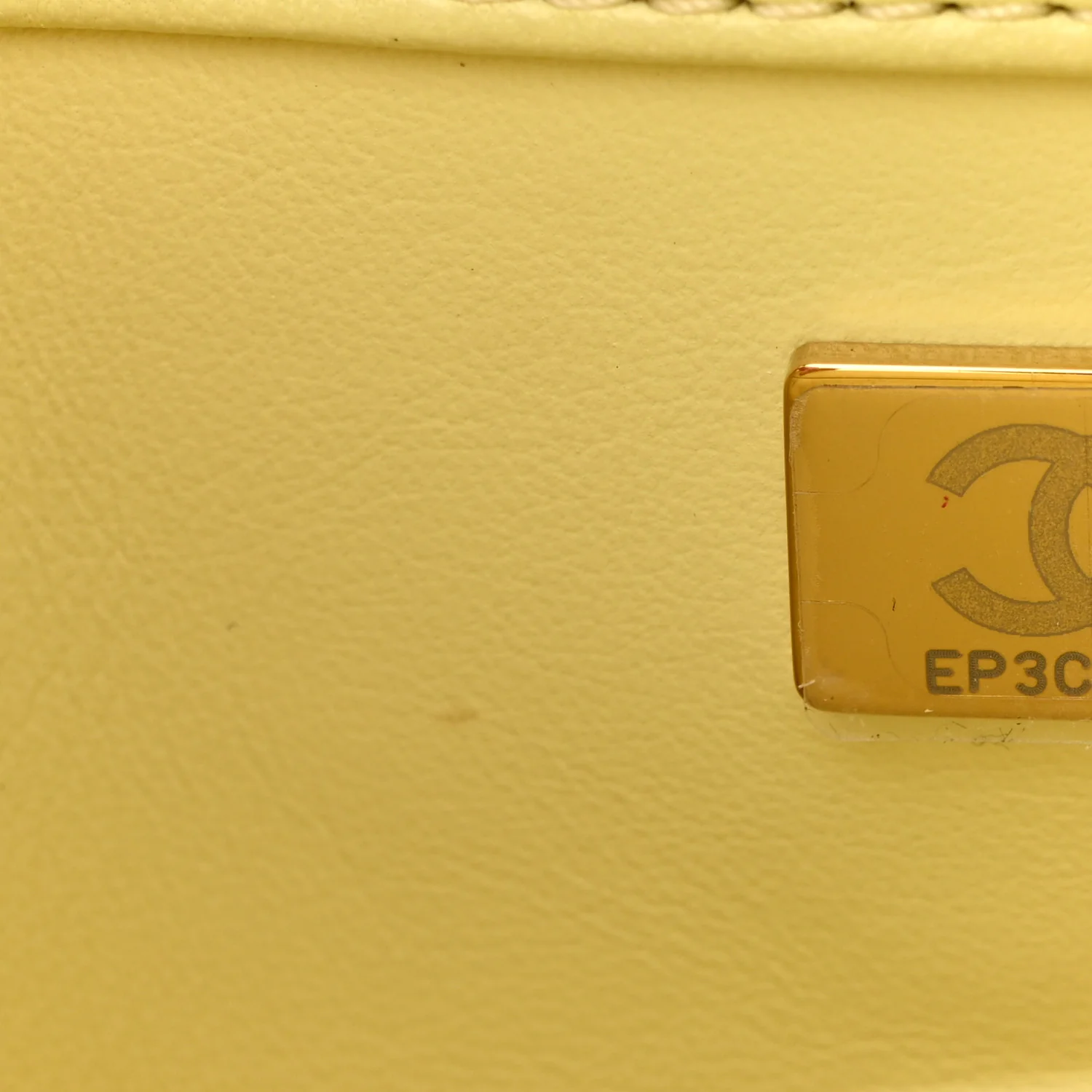 Lambskin Quilted Small Trendy CC Flap Dual Handle Bag Yellow - Top Club