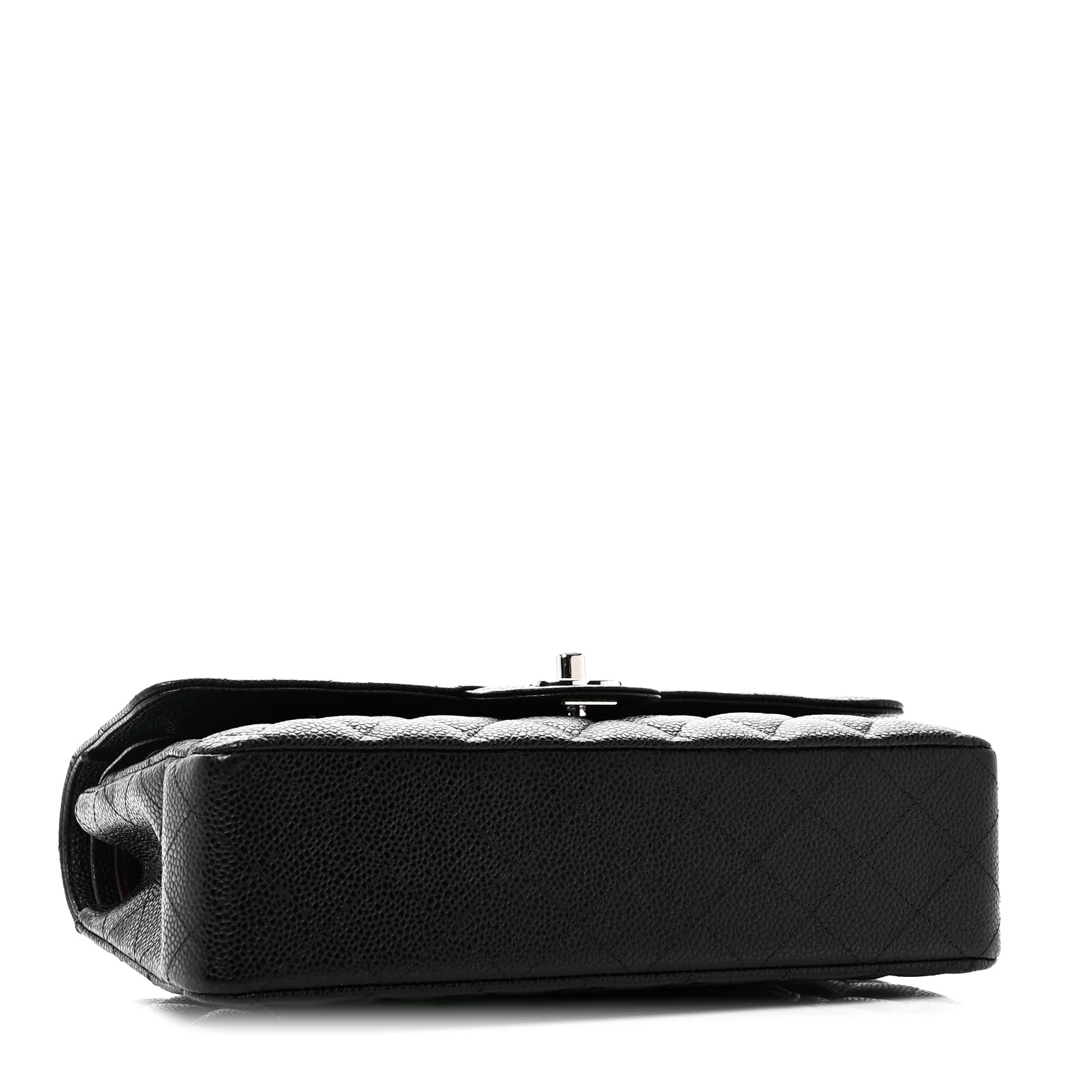 Caviar Quilted Medium Double Flap Black - Top Club