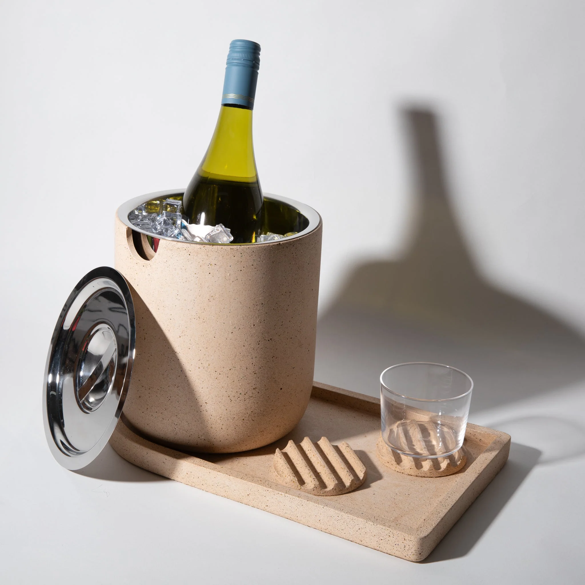 Ice Bucket Tray | Peach Terrazzo