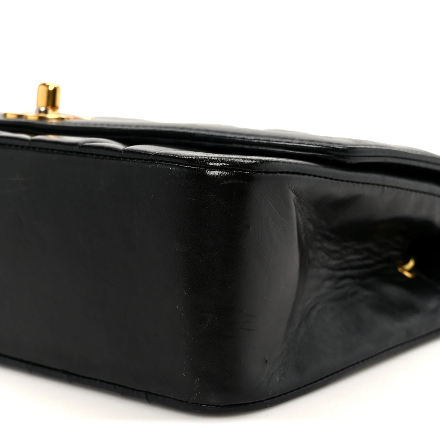 Lambskin Quilted Small Single Flap Black - Top Club