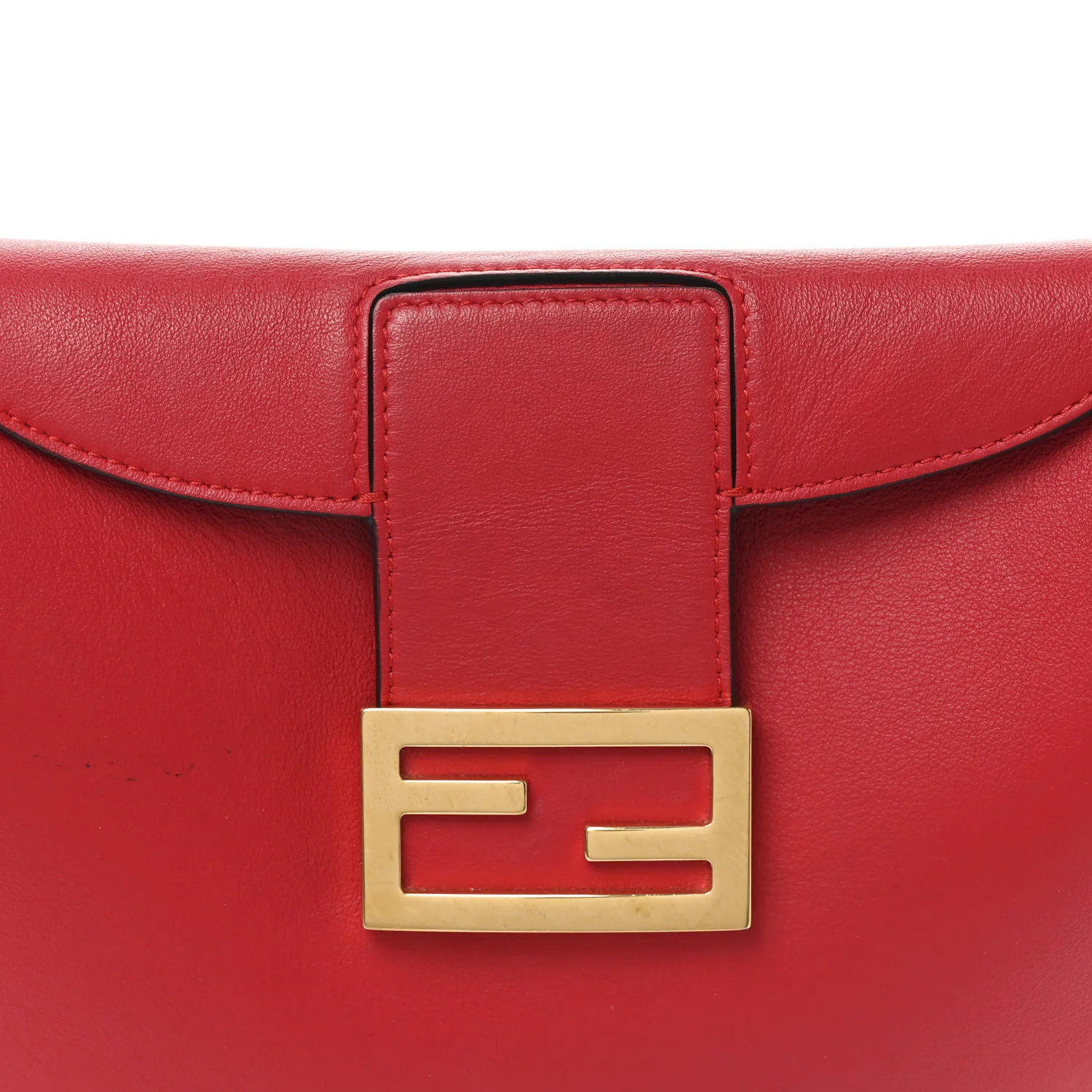 Vitello Grace Suede Small Croissant Hobo Rosso Cardinale - Top Club