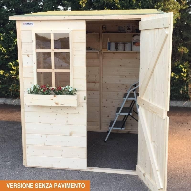 Casetta in Legno da 20 mm 173 x 160 cm con 1 Porta e 1 Finestra Fissa