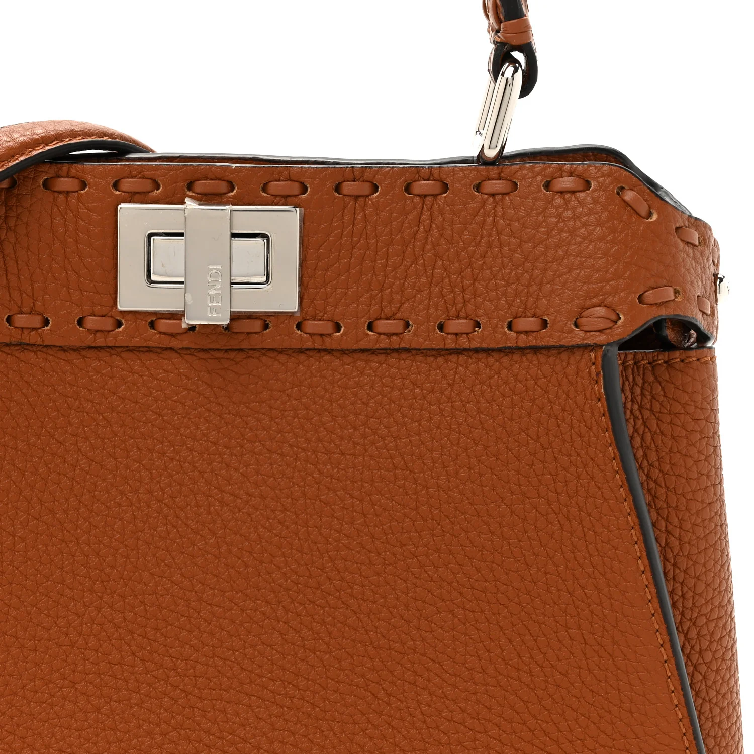 Cuoio Romano Snakeskin Selleria Mini Peekaboo Iconic Satchel Cappuccino - Top Club