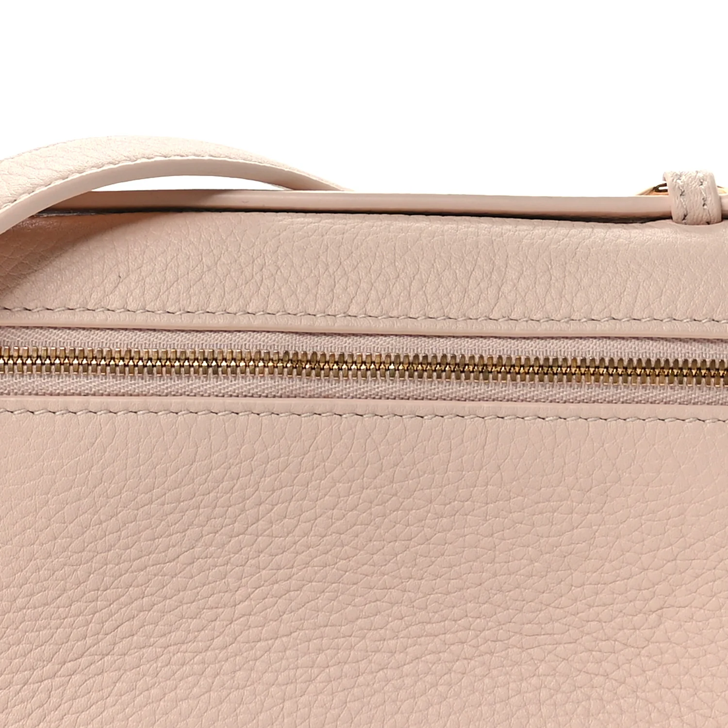 Grained Calfskin Extra Pocket Mini Pouch Creamed Honey - Top Club