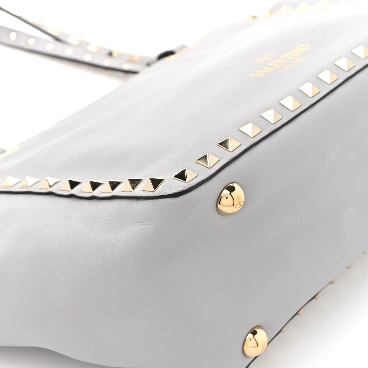 Vitello Small Rockstud Tote Grey - Top Club