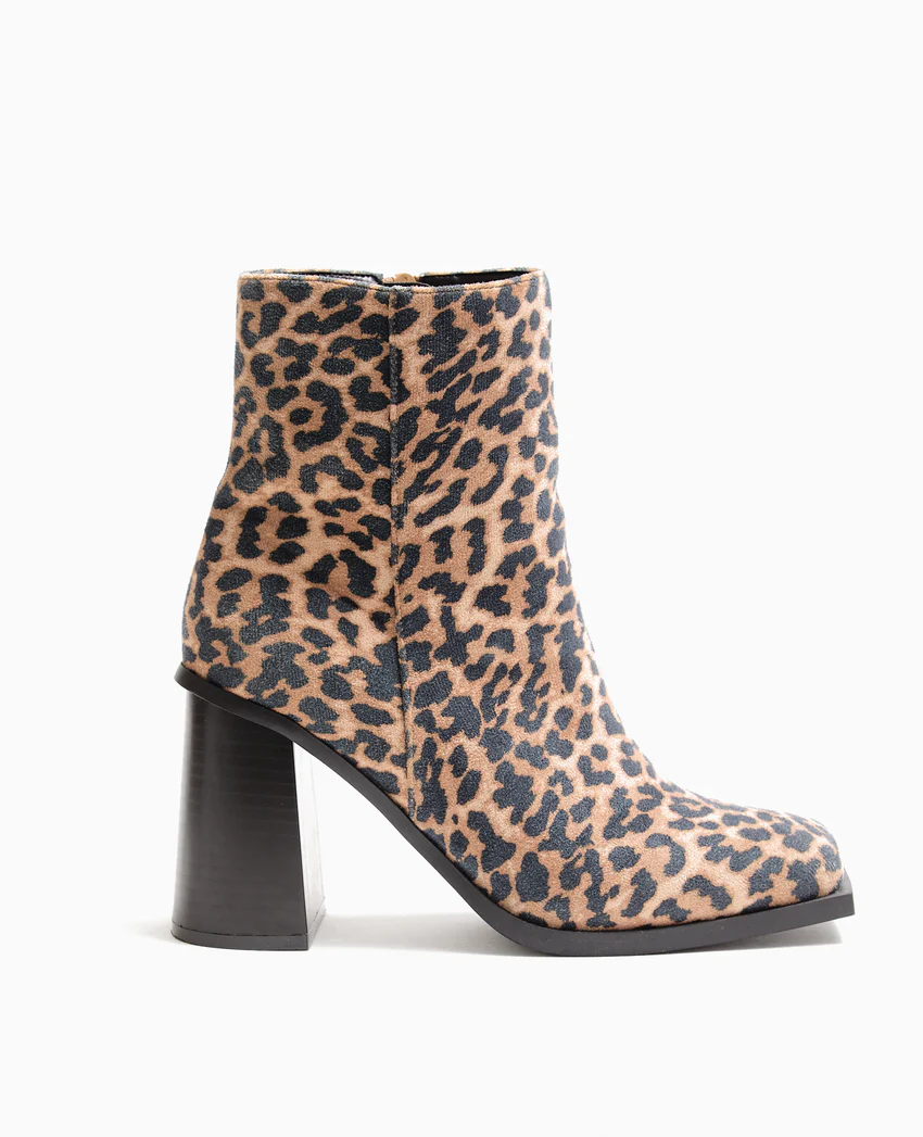 Pimkie Boots à talons bouts carrés motif léopard