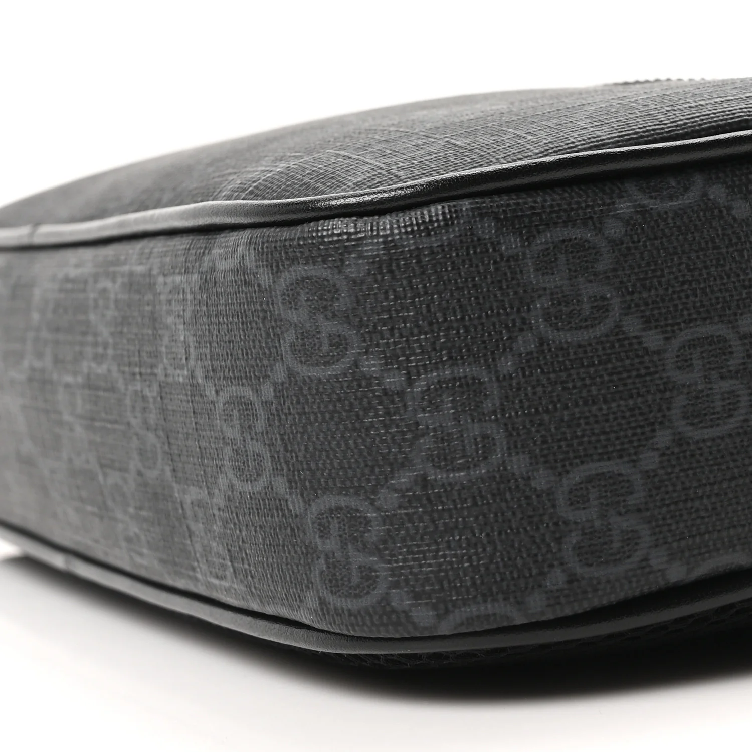 Soft GG Supreme Monogram Web Belt Bag Black Grey - Top Club