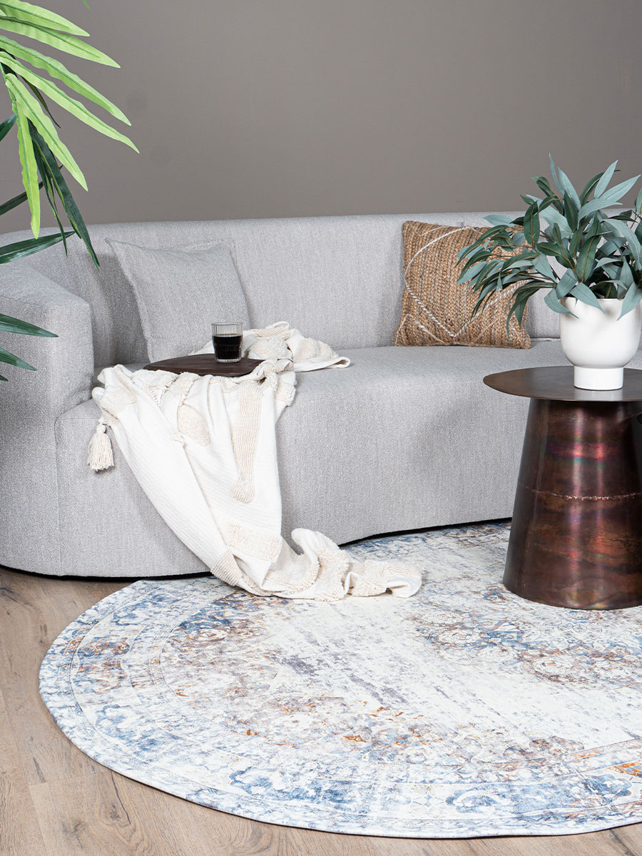 Vloerkleed Viola taupe - Ovaal 200 x 290 cm