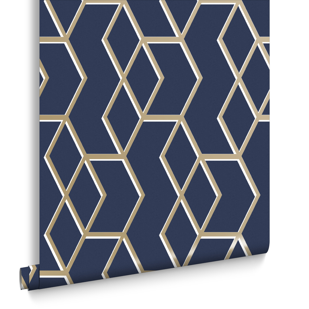 Graham & Brown  vliesbehang  Archetype Navy Gold Graham & Brown  vliesbehang  Archetype Navy Gold