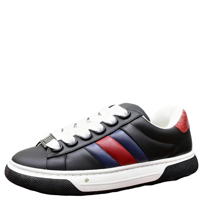 Gucci Unisex Sneakers With Web Stripes And Metal Accent Details - Sneaker Replica Workshop