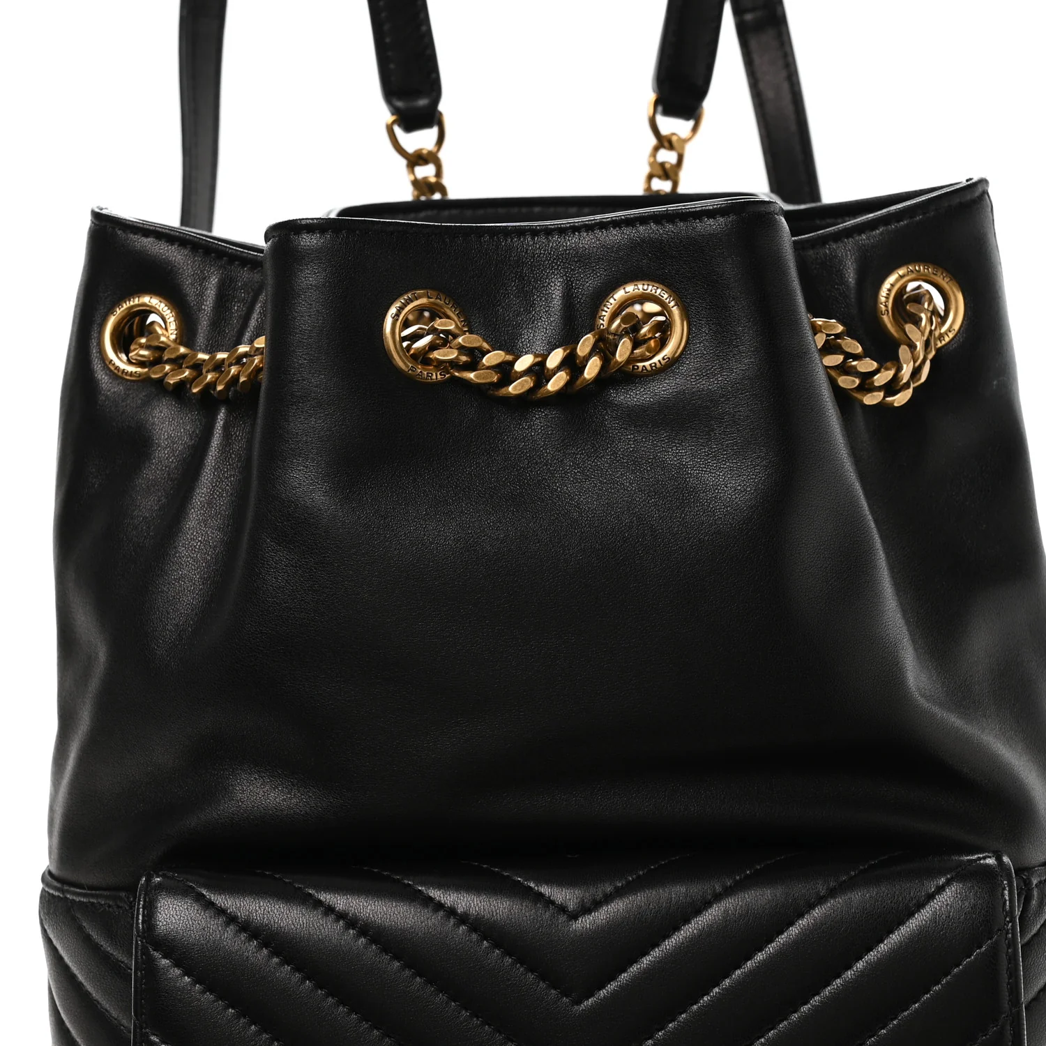 Lambskin Matelasse Monogram Joe Backpack Black - Top Club