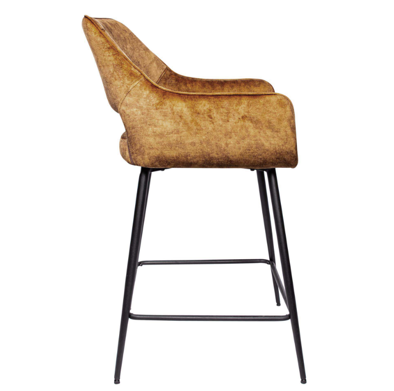 Barstoel Pim Velvet Oker M