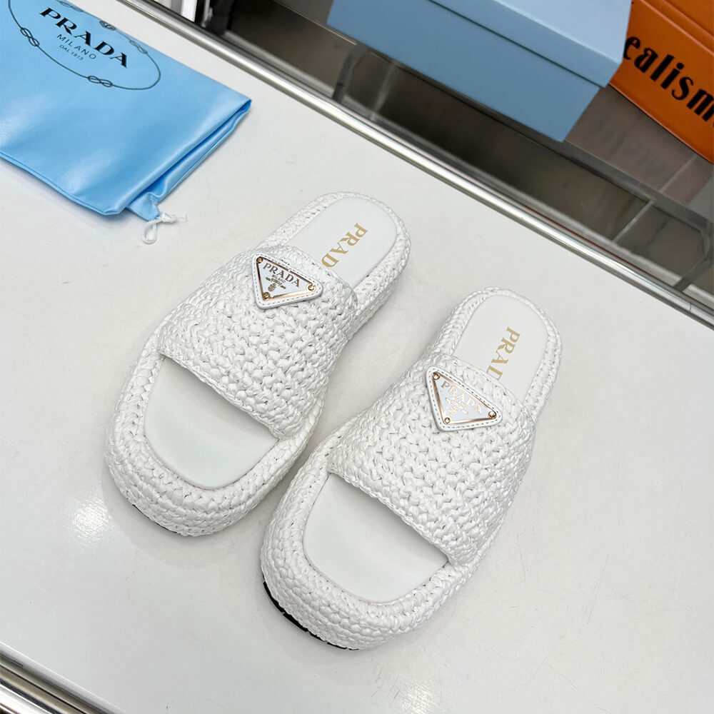 PRADA Crochet flatform slides - Top Club