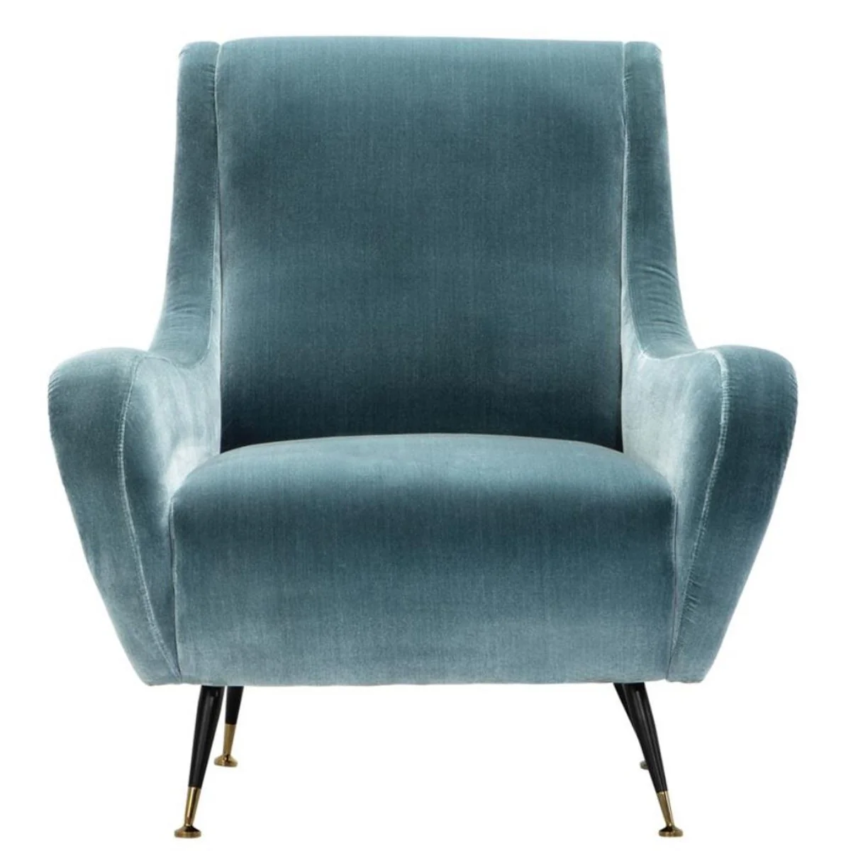 Luxury hotel salon armchair turquoise 80 x 90 x H. 88 cm - living room furniture