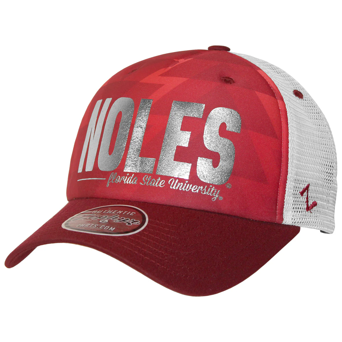 Zephyr Women's Noles/Florida State University Metallic Design Foam Trucker Cap - Garnet - MoB Apparel