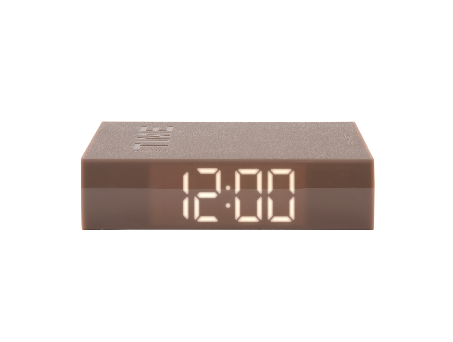 Alarm clock Book LED ABS warm grey