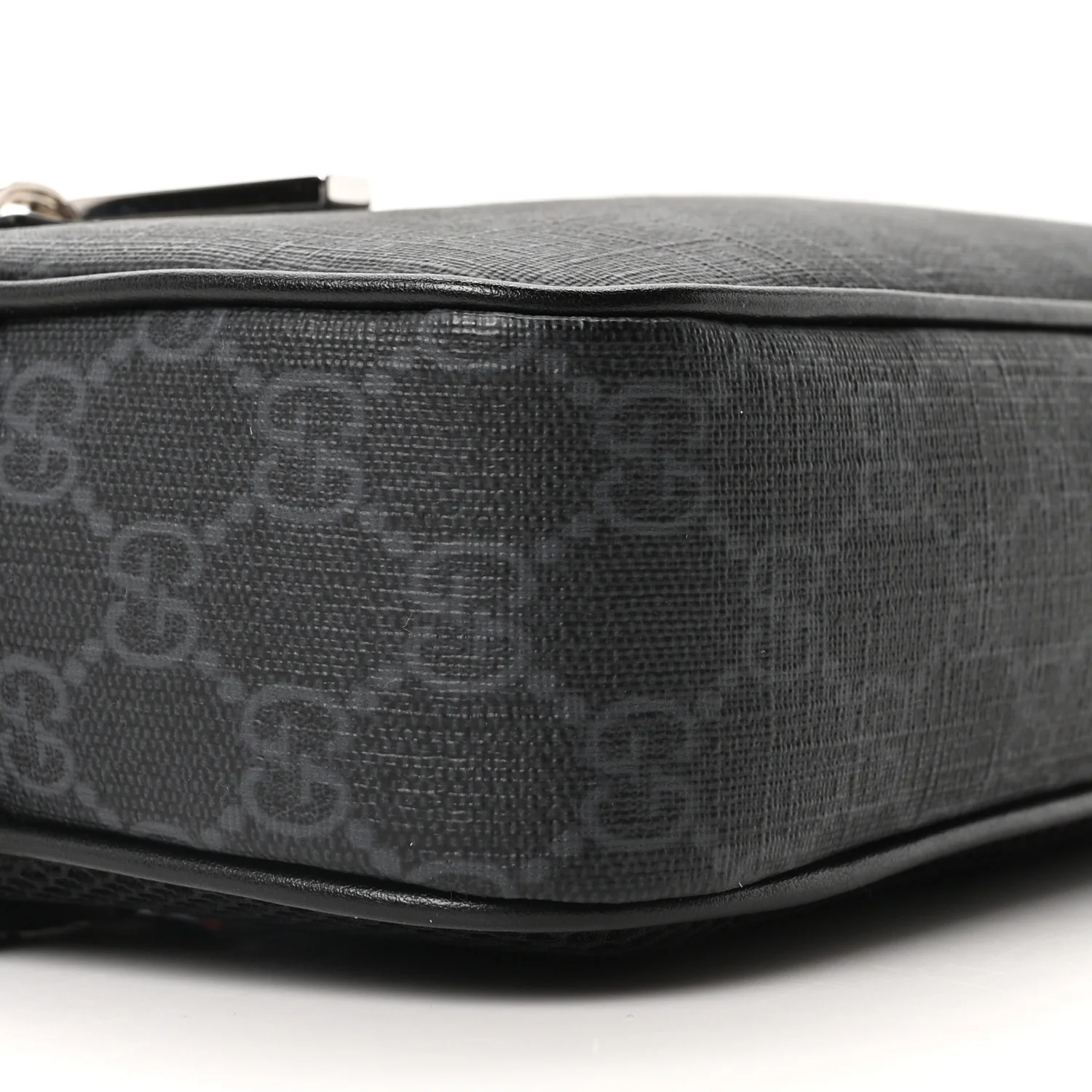 Soft GG Supreme Monogram Web Belt Bag Black Grey - Top Club