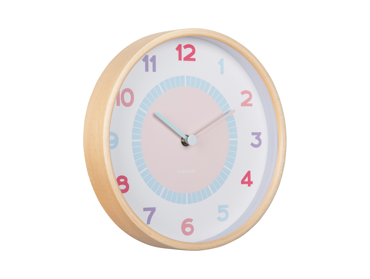 Wall clock Chica wood multi colour