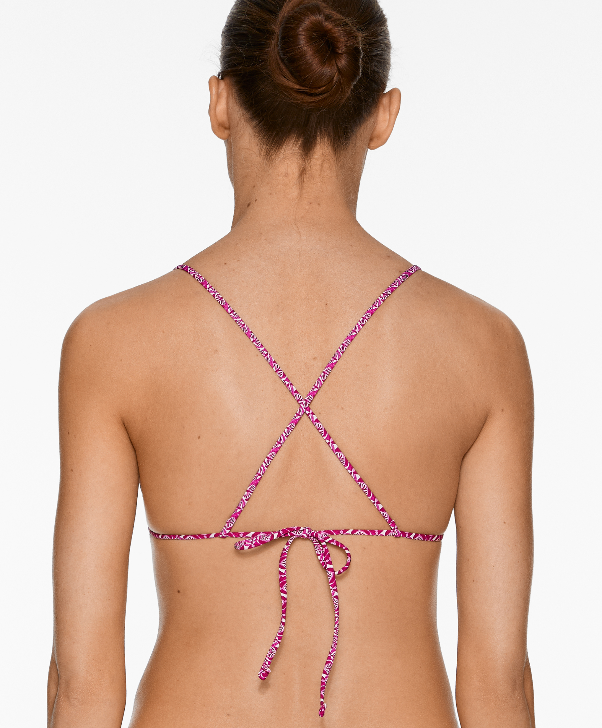 OYSHO Smock stamp print triangle bikini top