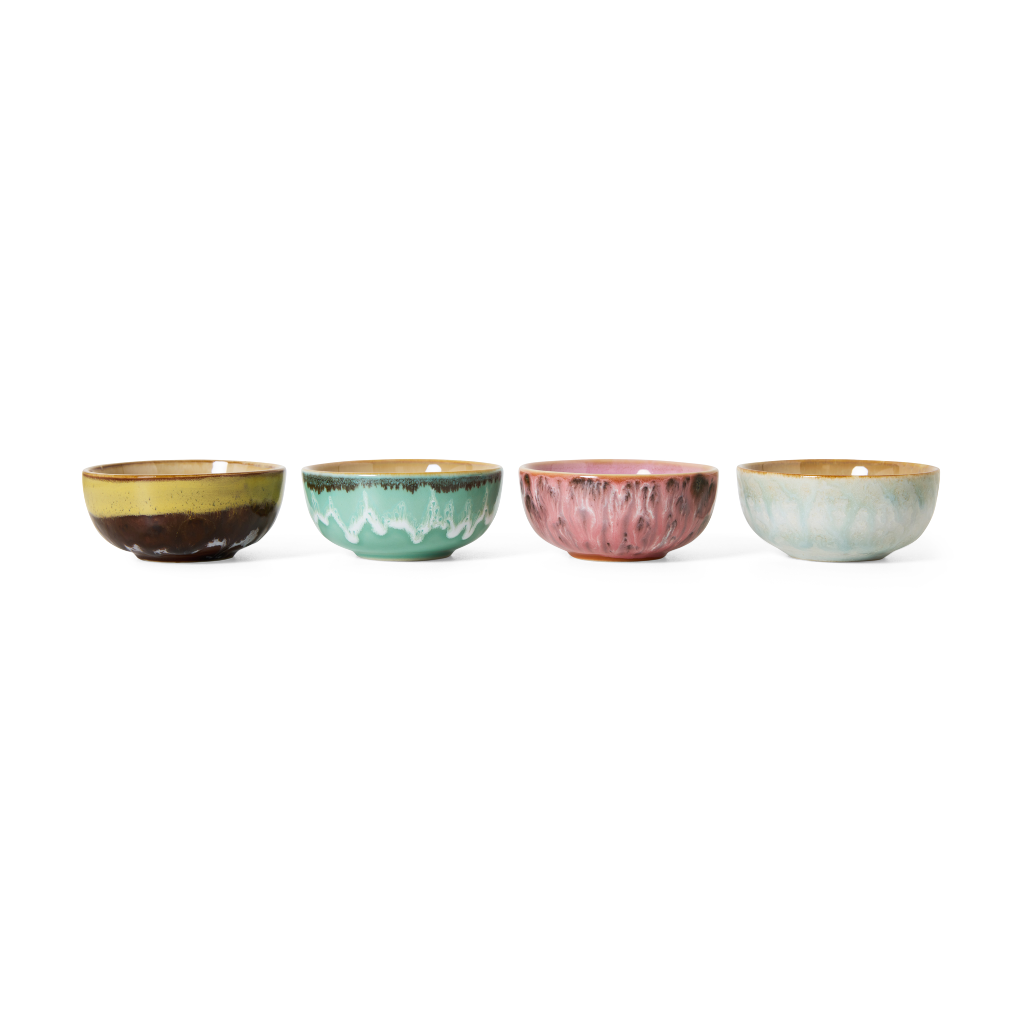Servies 70's Ceramics kom modernist XS - set van 4