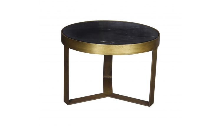 Salontafel Marble Zwart 50cm