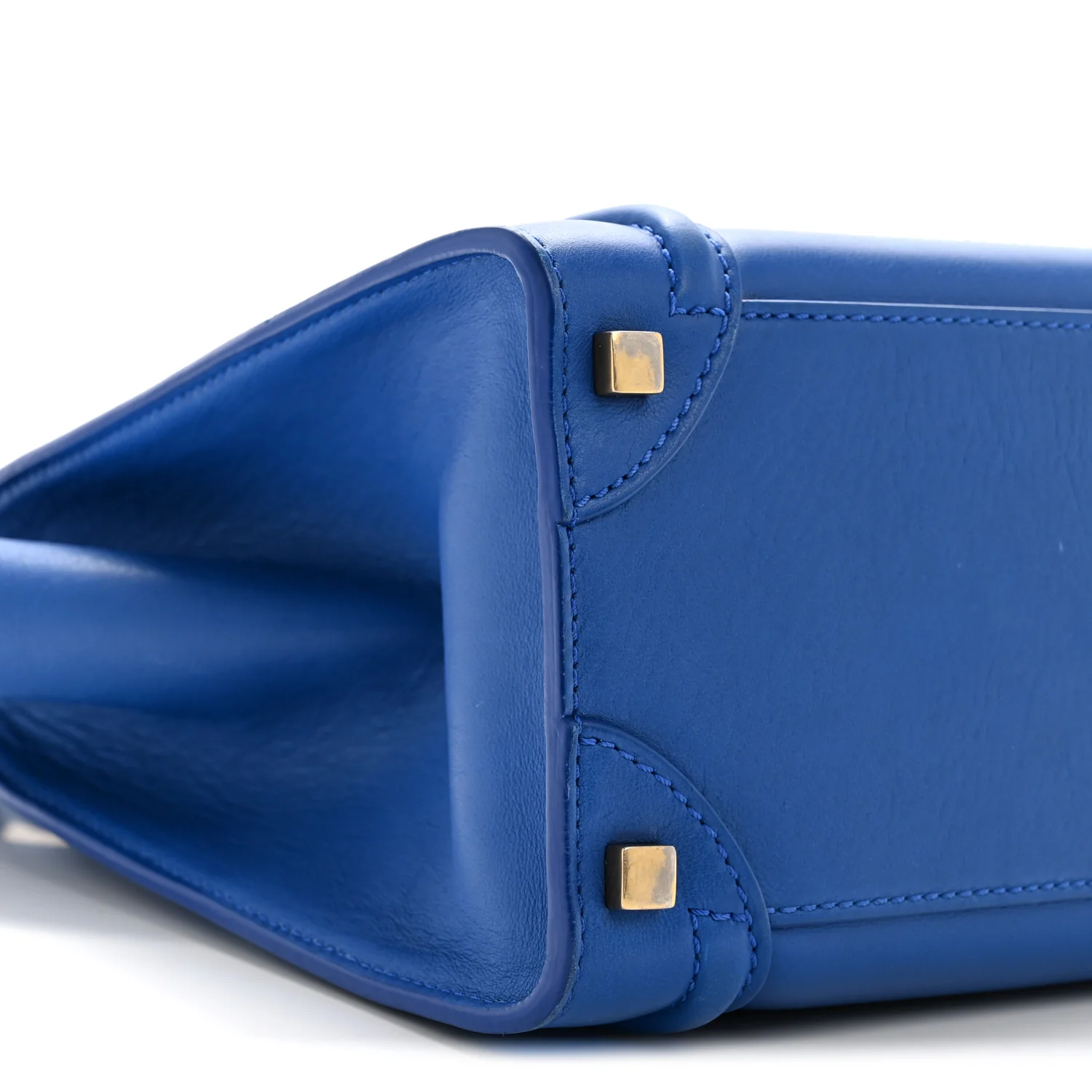 Smooth Calfskin Micro Luggage Royal Blue - Top Club